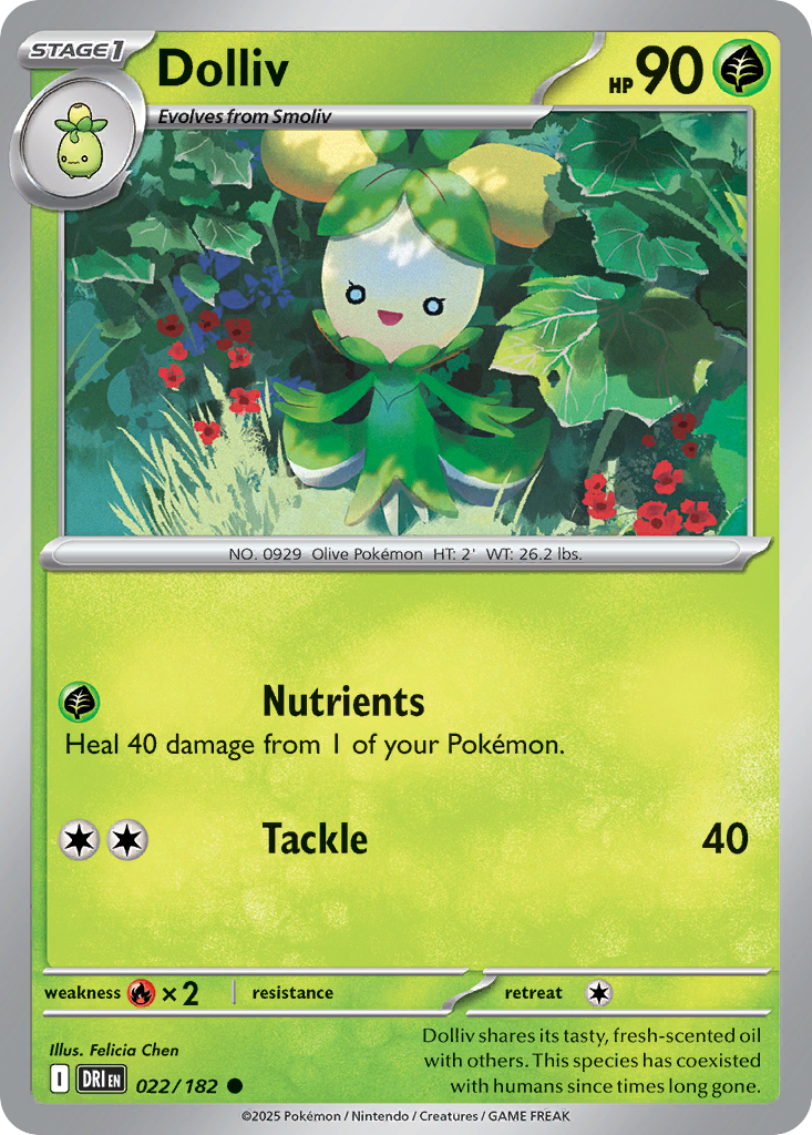 Dolliv – Destined Rivals 022/182 Pokémon card