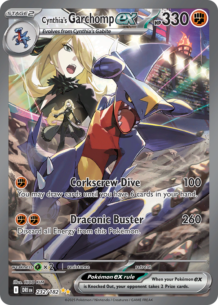 Cynthia's Garchomp ex – Destined Rivals 232/182 Pokémon card