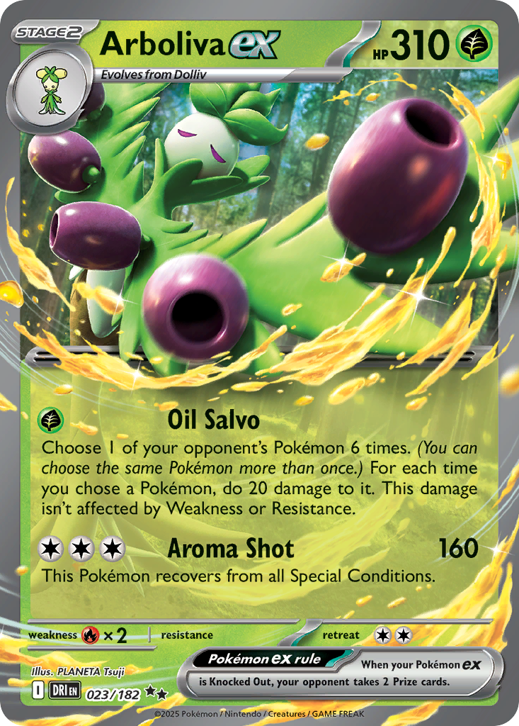 Arboliva ex – Destined Rivals 023/182 Pokémon card