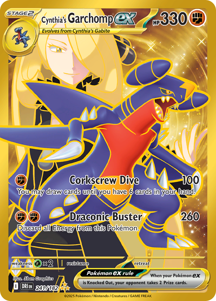 Cynthia's Garchomp ex – Destined Rivals 241/182 Pokémon card