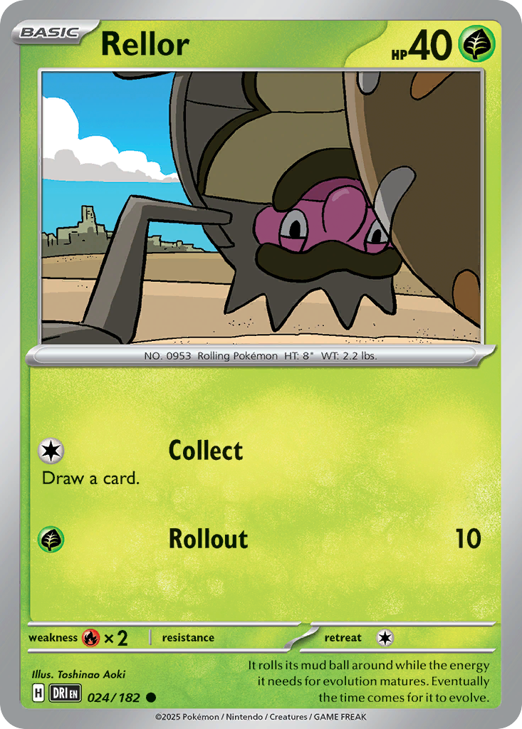 Rellor – Destined Rivals 024/182 Pokémon card