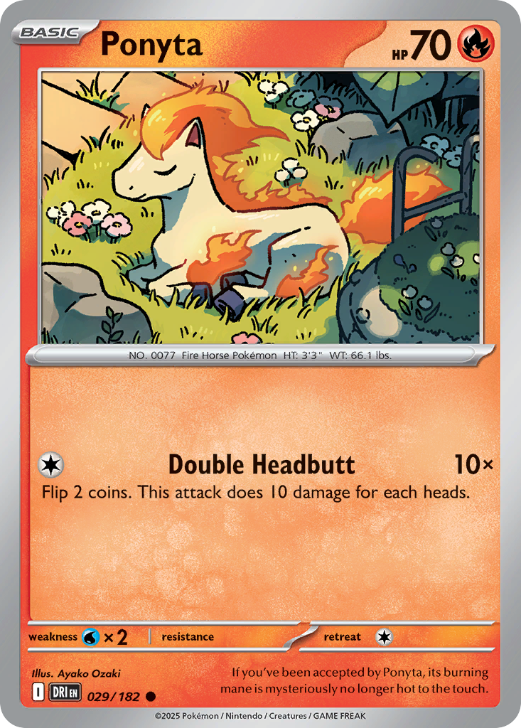 Ponyta – Destined Rivals 029/182 Pokémon card
