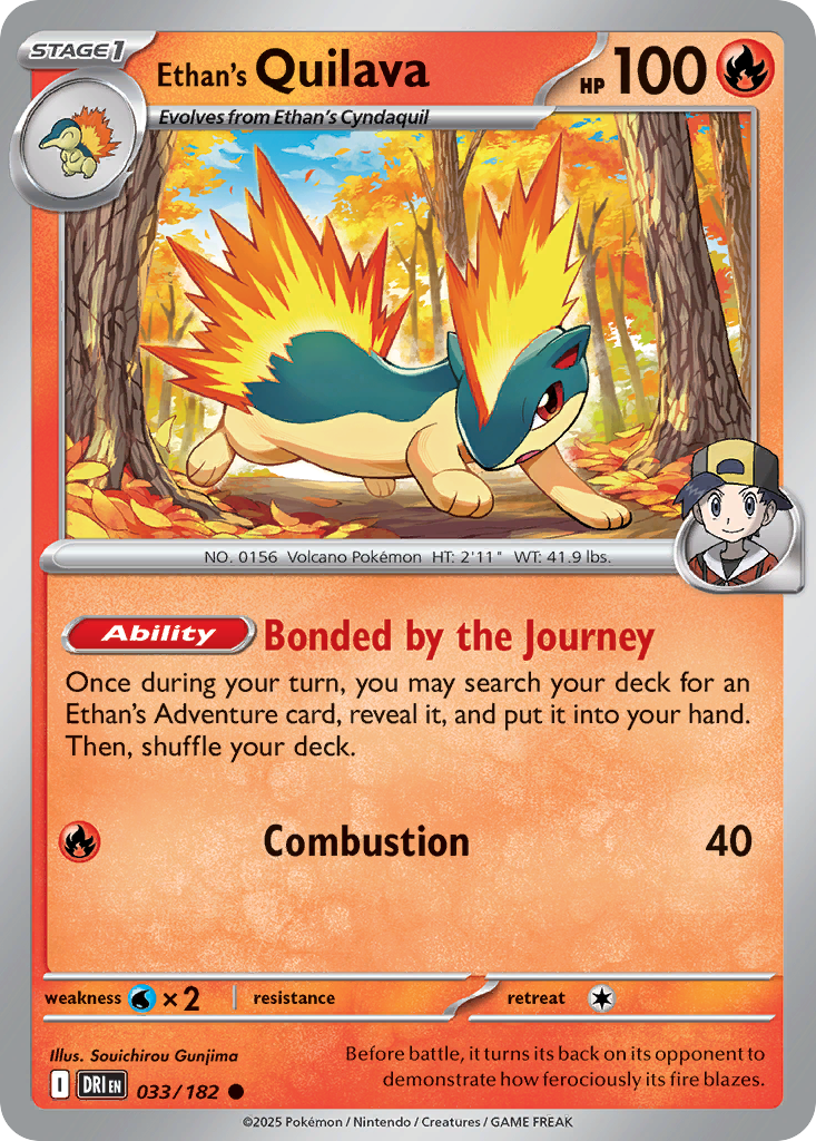 Ethan's Quilava – Destined Rivals 033/182 Pokémon card