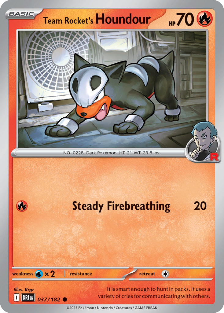 Team Rocket's Houndour – Destined Rivals 037/182 Pokémon card