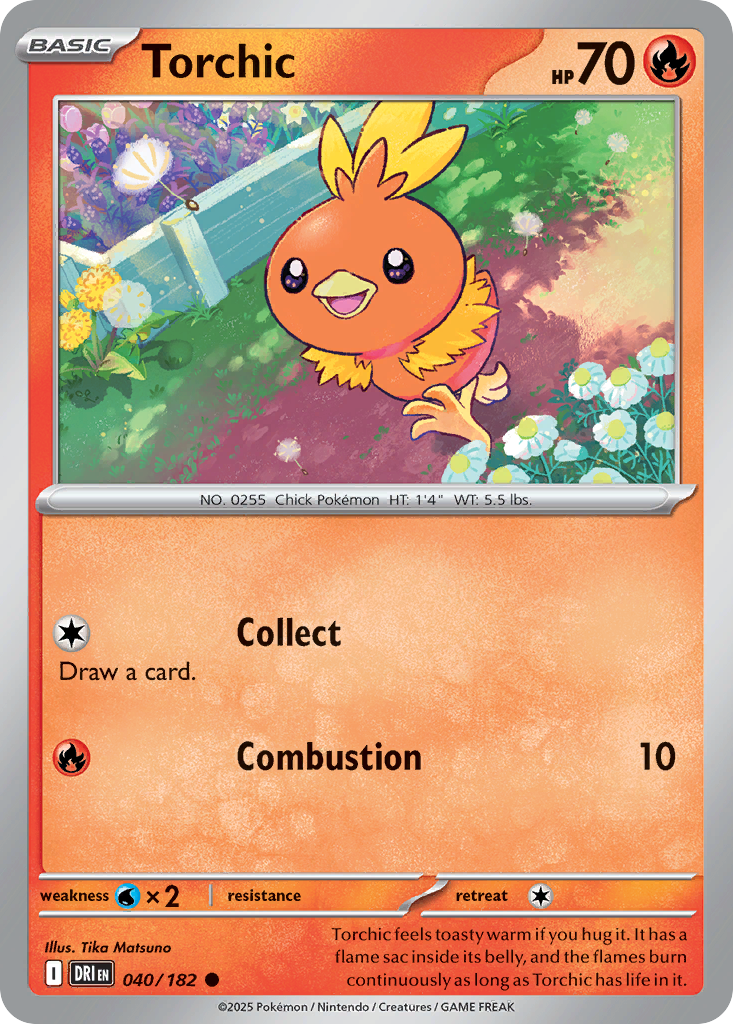 Torchic – Destined Rivals 040/182 Pokémon card
