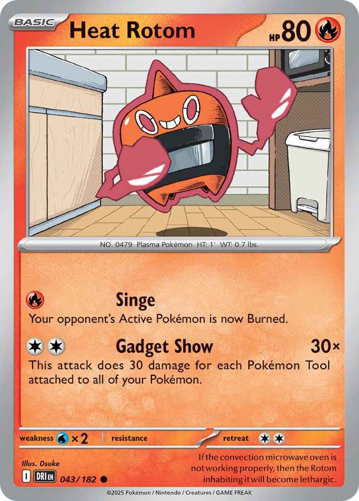 Heat Rotom – Destined Rivals 043/182 Pokémon card