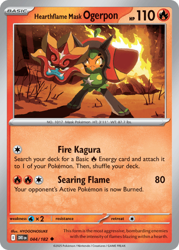 Hearthflame Mask Ogerpon - Destined Rivals 44