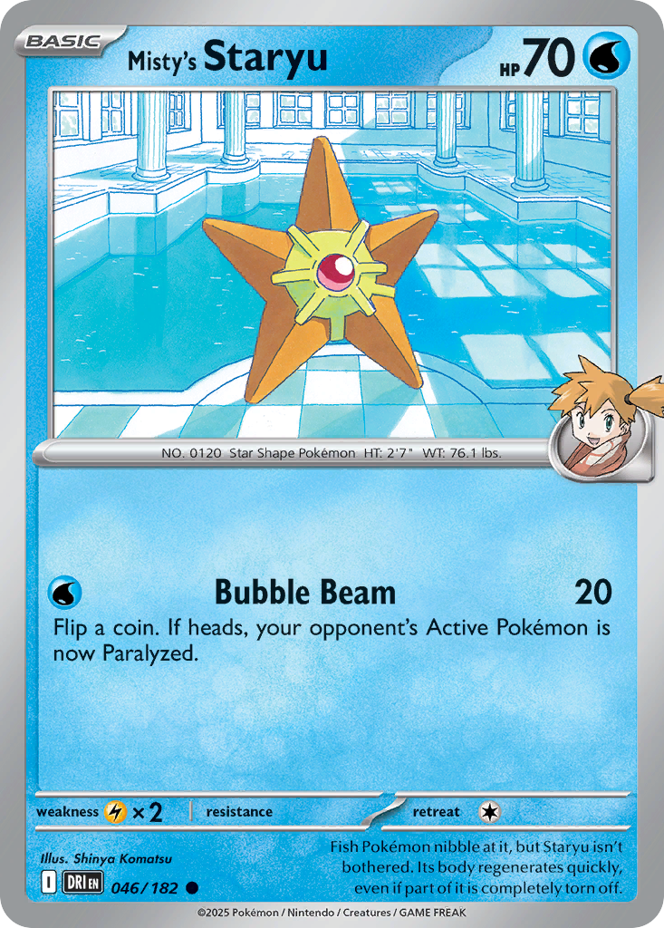 Misty's Staryu – Destined Rivals 046/182 Pokémon card