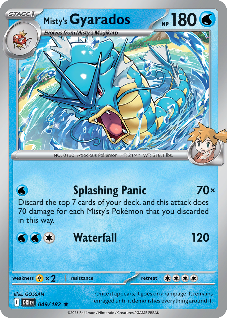 Misty's Gyarados – Destined Rivals 049/182 Pokémon card