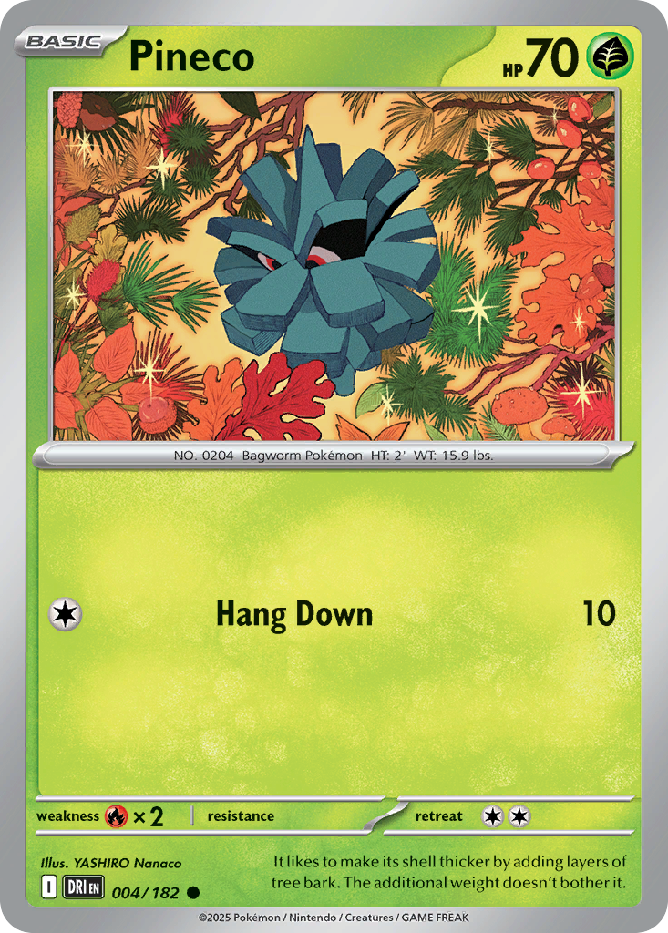 Pineco – Destined Rivals 004/182 Pokémon card