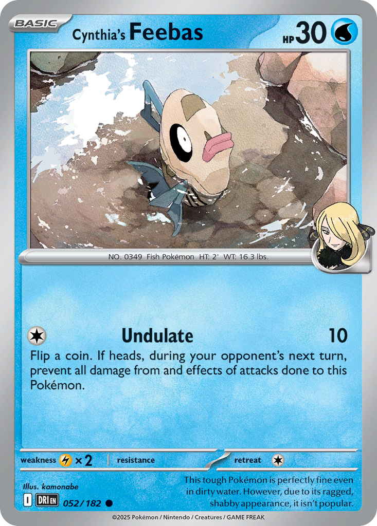 Cynthia's Feebas – Destined Rivals 052/182 Pokémon card