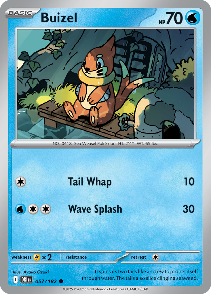 Buizel – Destined Rivals 057/182 Pokémon card