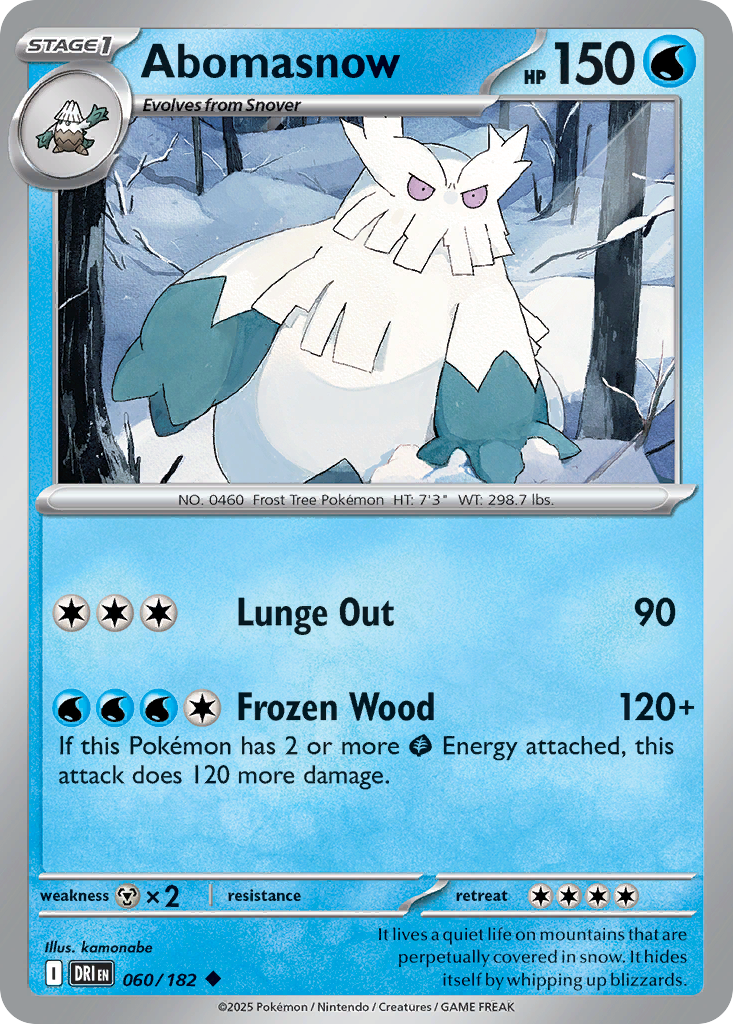 Abomasnow – Destined Rivals 060/182 Pokémon card