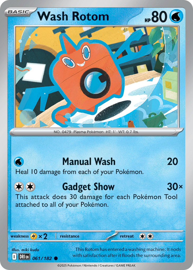 Wash Rotom – Destined Rivals 061/182 Pokémon card