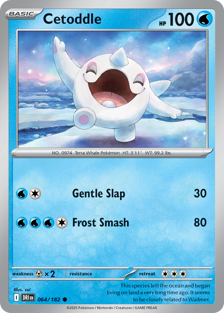 Cetoddle – Destined Rivals 064/182 Pokémon card