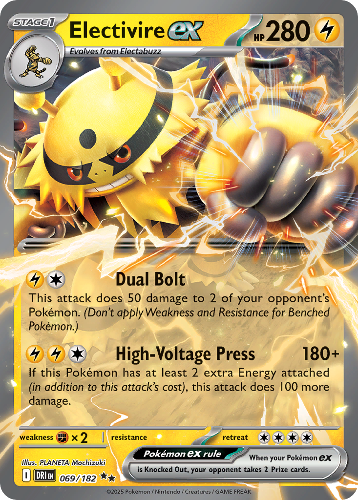 Electivire ex – Destined Rivals 069/182 Pokémon card