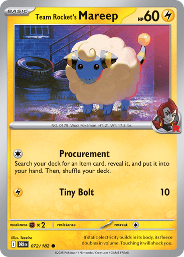 Team Rocket's Mareep - Destined Rivals 72