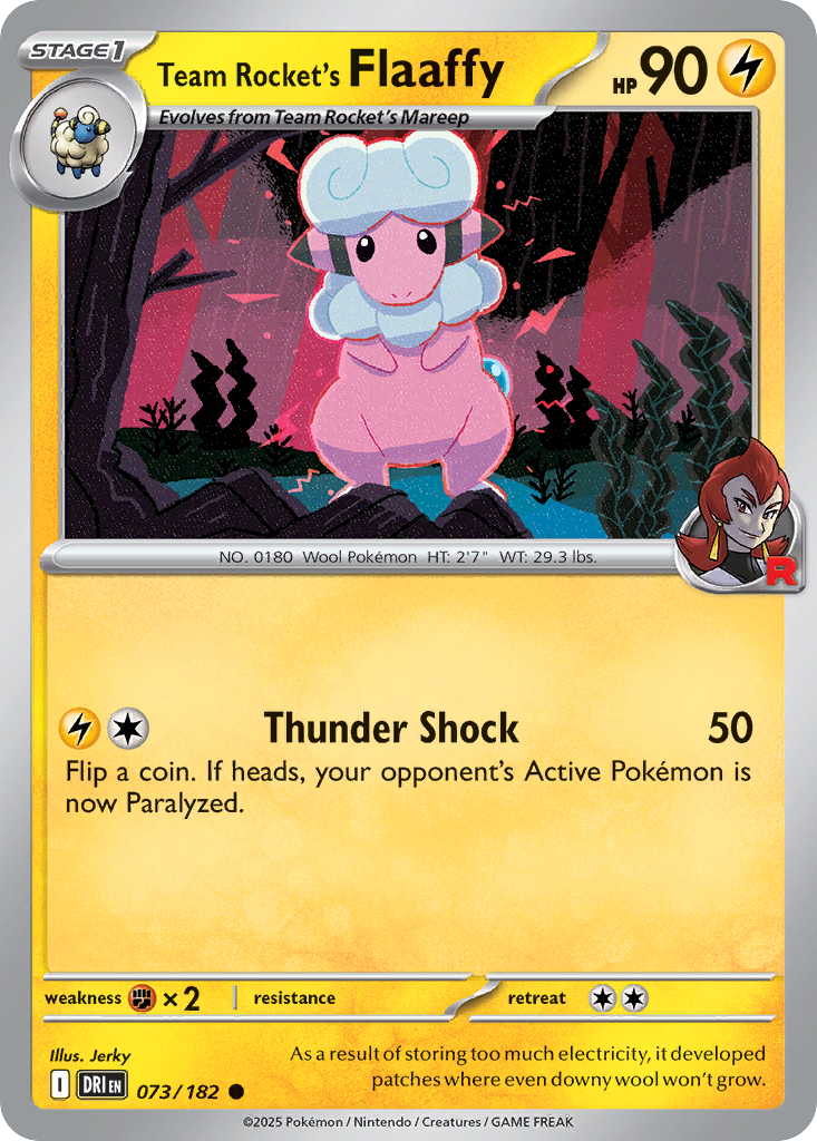 Team Rocket's Flaaffy – Destined Rivals 073/182 Pokémon card