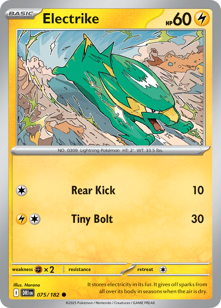 Electrike – Destined Rivals 075/182 Pokémon card