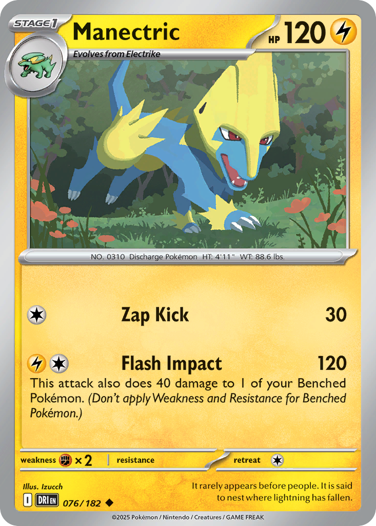 Manectric – Destined Rivals 076/182 Pokémon card