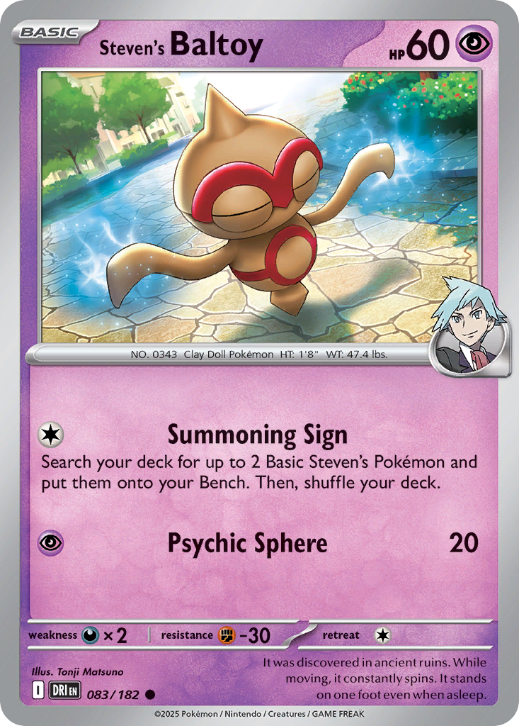 Steven's Baltoy – Destined Rivals 083/182 Pokémon card