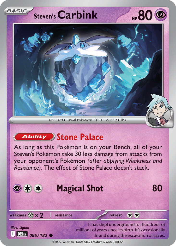 Steven's Carbink – Destined Rivals 086/182 Pokémon card