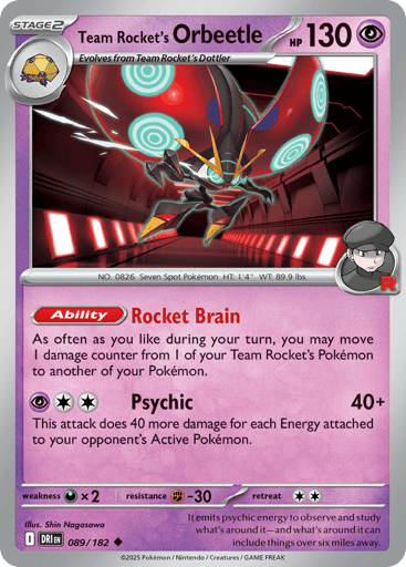 Team Rocket's Orbeetle - Destined Rivals 89