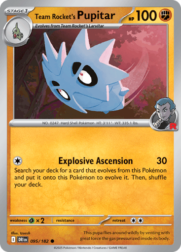 Team Rocket's Pupitar - Destined Rivals 95
