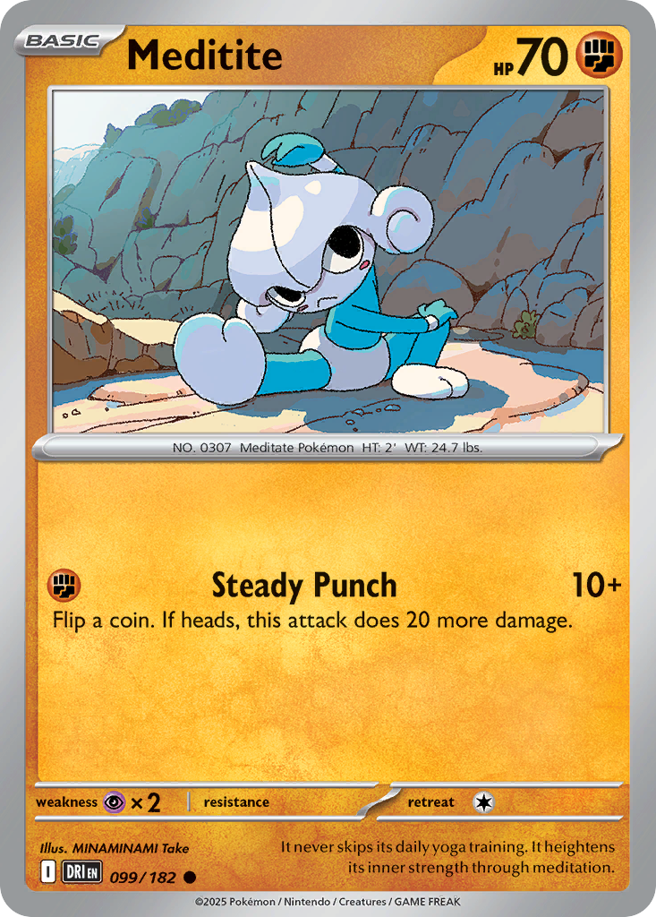 Meditite – Destined Rivals 099/182 Pokémon card