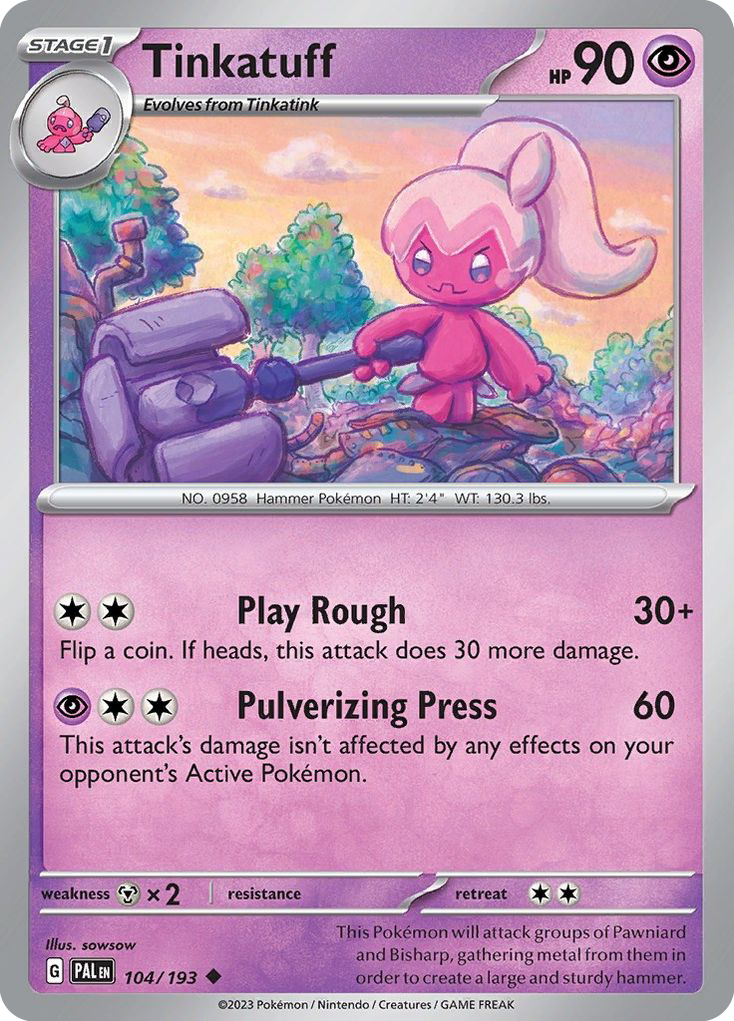 Tinkatuff – Paldea Evolved 104/193 Pokémon card