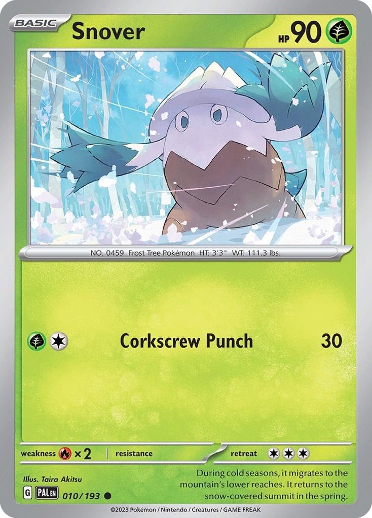 Snover – Paldea Evolved 010/193 Pokémon card