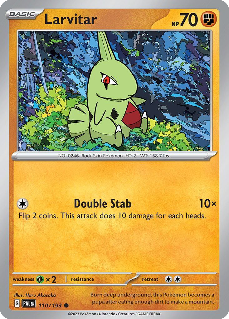 Larvitar – Paldea Evolved 110/193 Pokémon card