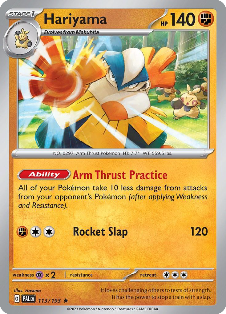 Hariyama – Paldea Evolved 113/193 Pokémon card