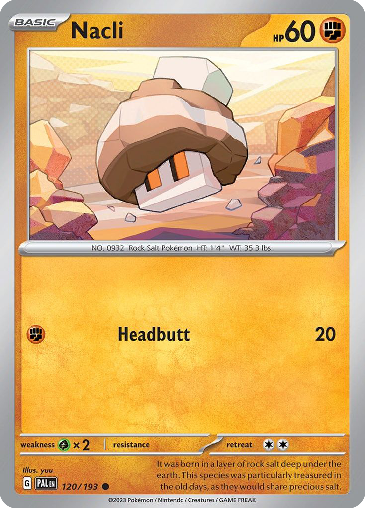 Nacli – Paldea Evolved 120/193 Pokémon card