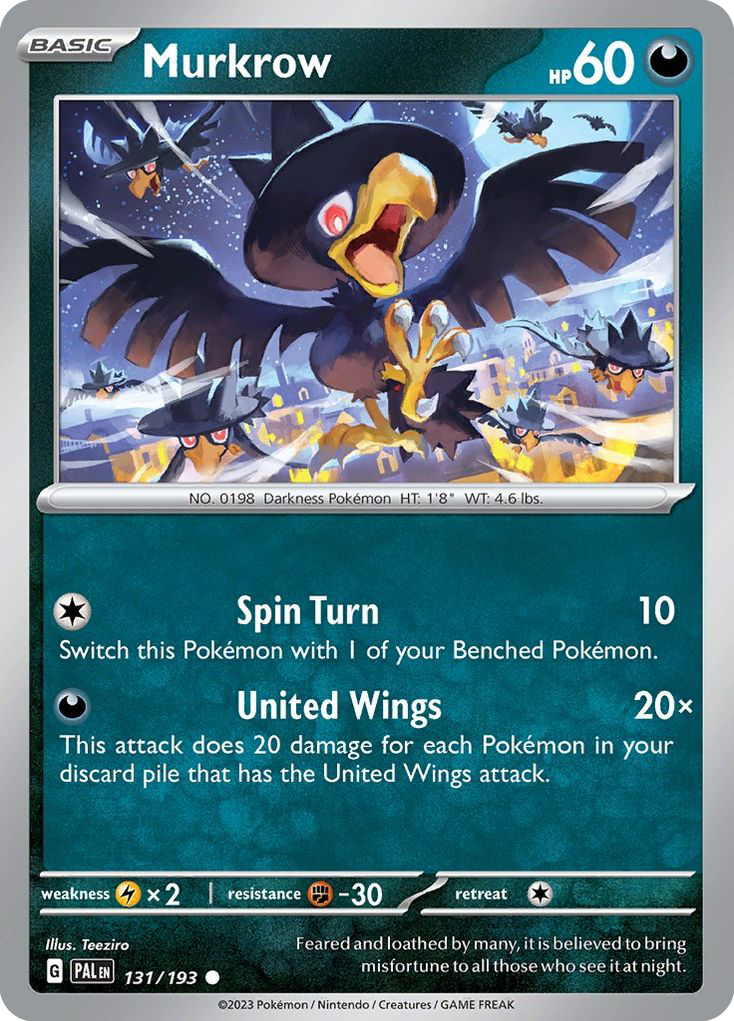 Murkrow – Paldea Evolved 131/193 Pokémon card