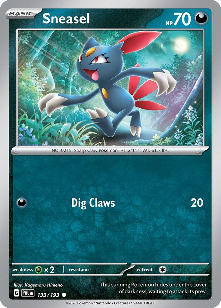 Sneasel – Paldea Evolved 133/193 Pokémon card