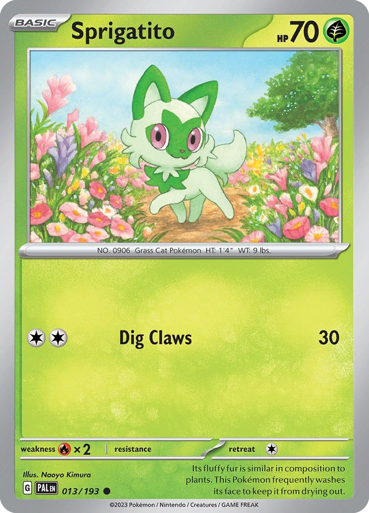 Sprigatito – Paldea Evolved 013/193 Pokémon card