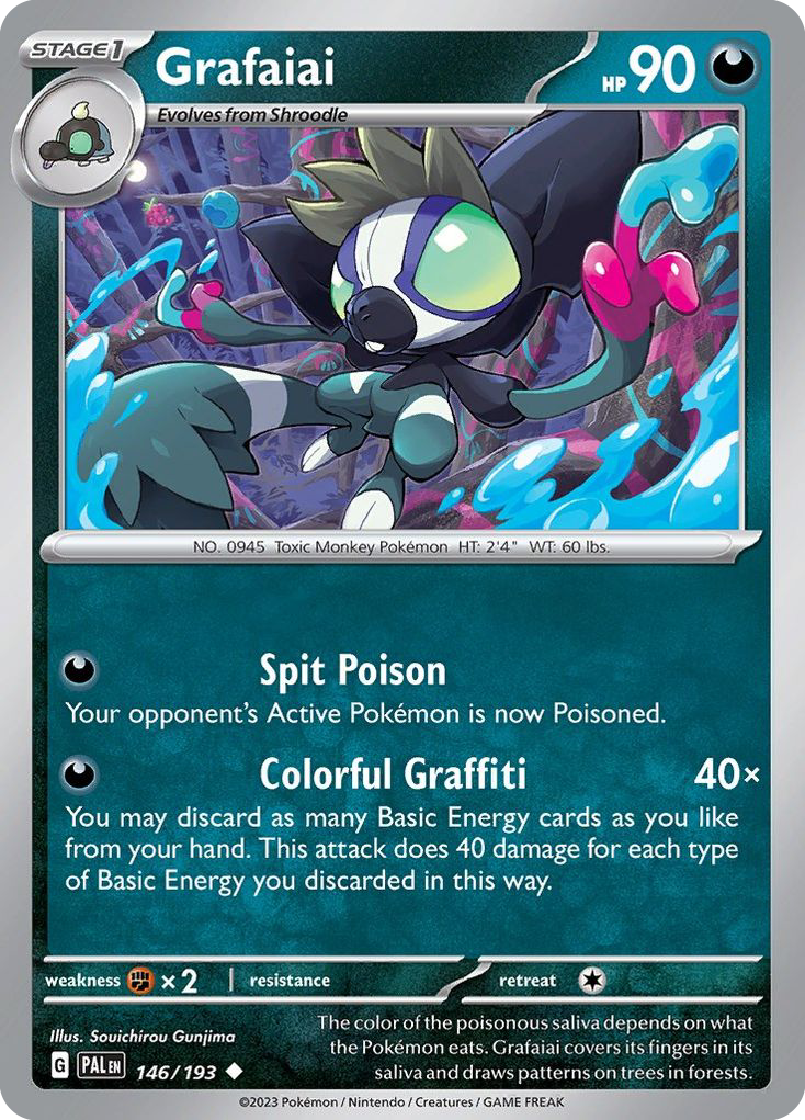 Grafaiai – Paldea Evolved 146/193 Pokémon card