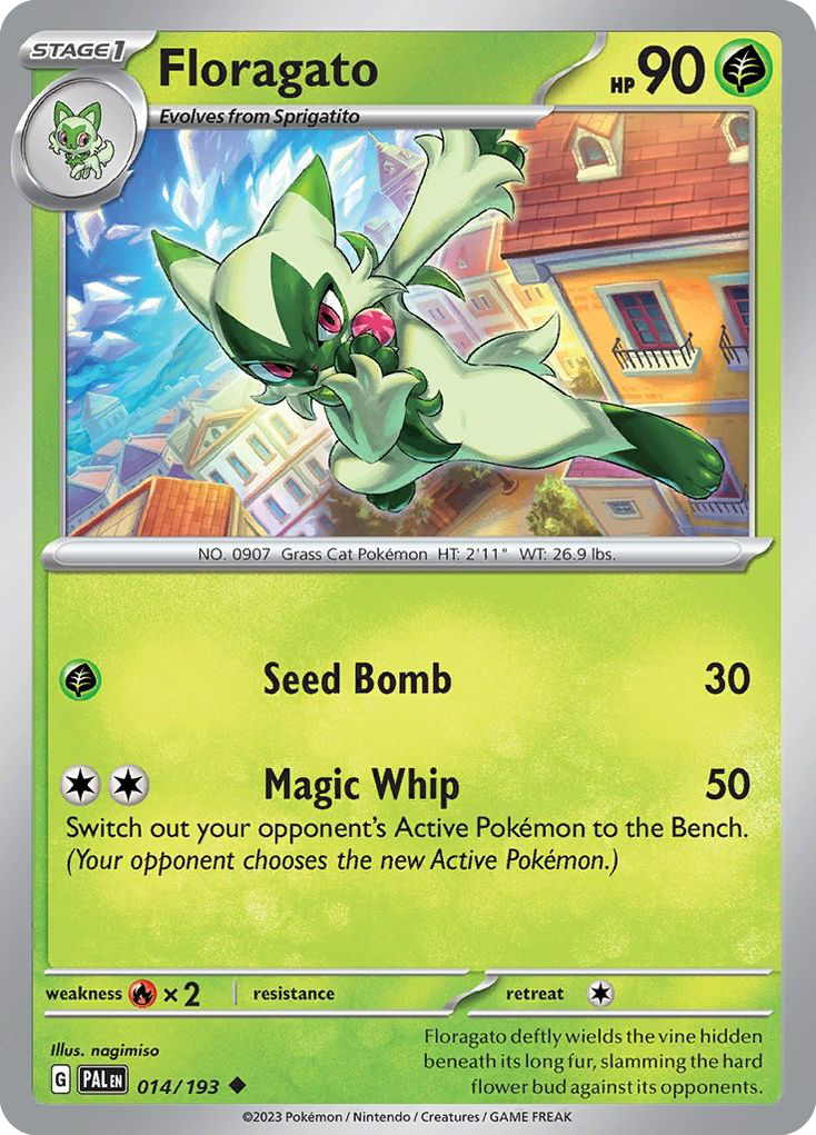 Floragato – Paldea Evolved 014/193 Pokémon card