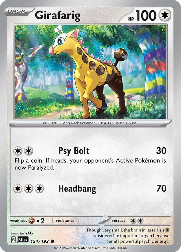 Girafarig – Paldea Evolved 154/193 Pokémon card