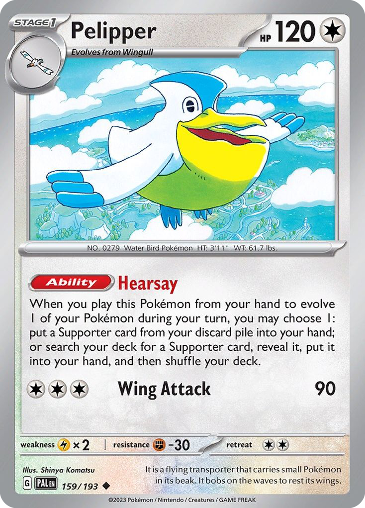 Pelipper – Paldea Evolved 159/193 Pokémon card