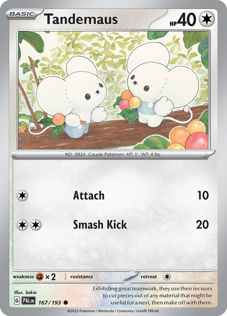 Tandemaus – Paldea Evolved 167/193 Pokémon card