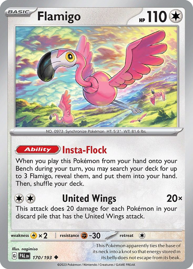 Flamigo – Paldea Evolved 170/193 Pokémon card