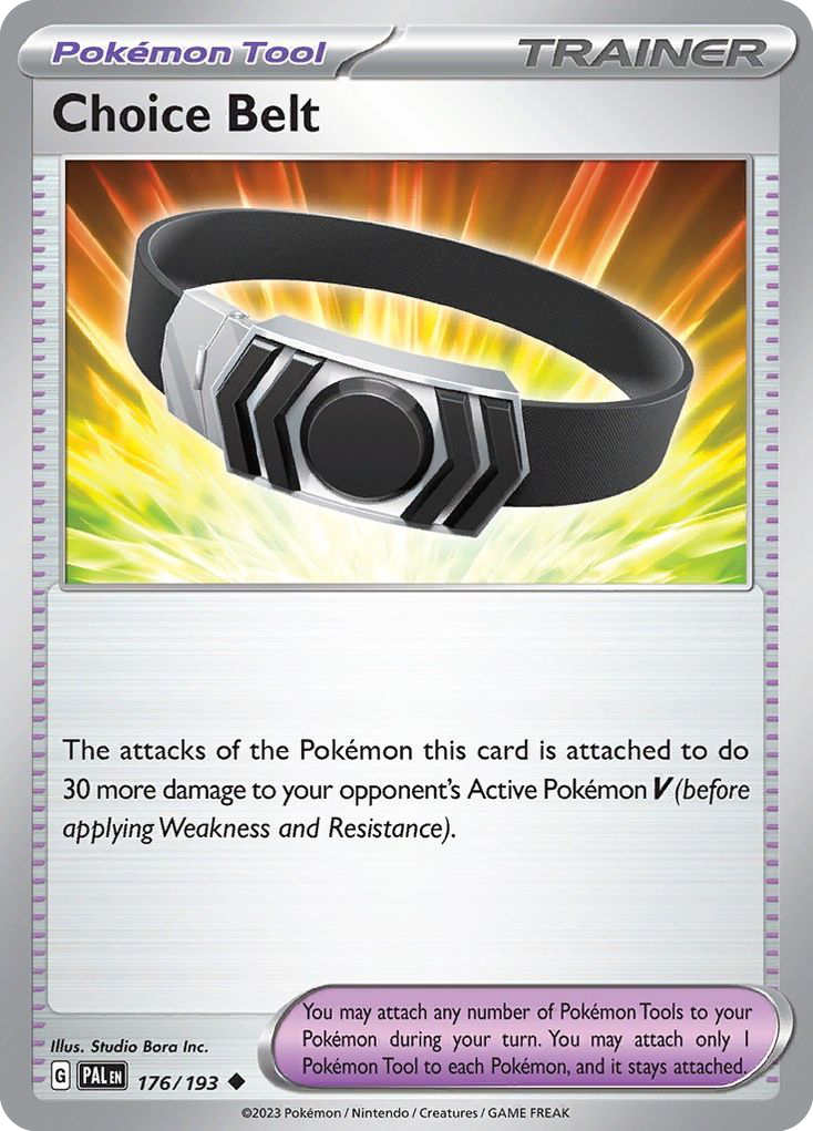 Choice Belt – Paldea Evolved 176/193 Pokémon card