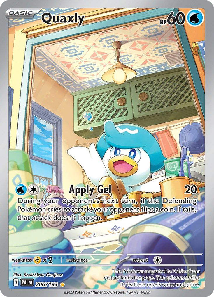 Quaxly – Paldea Evolved 206/193 Pokémon card