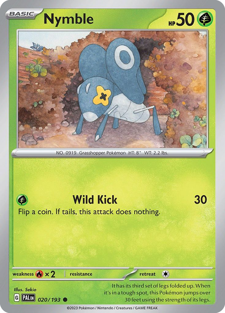Nymble – Paldea Evolved 020/193 Pokémon card