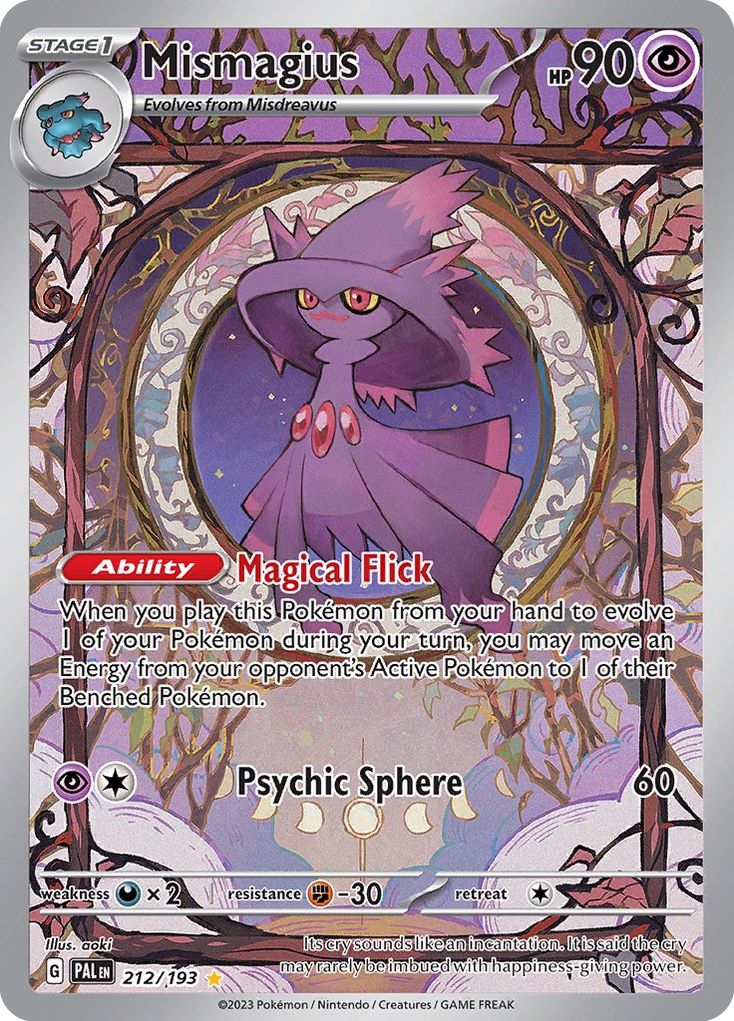 Mismagius – Paldea Evolved 212/193 Pokémon card