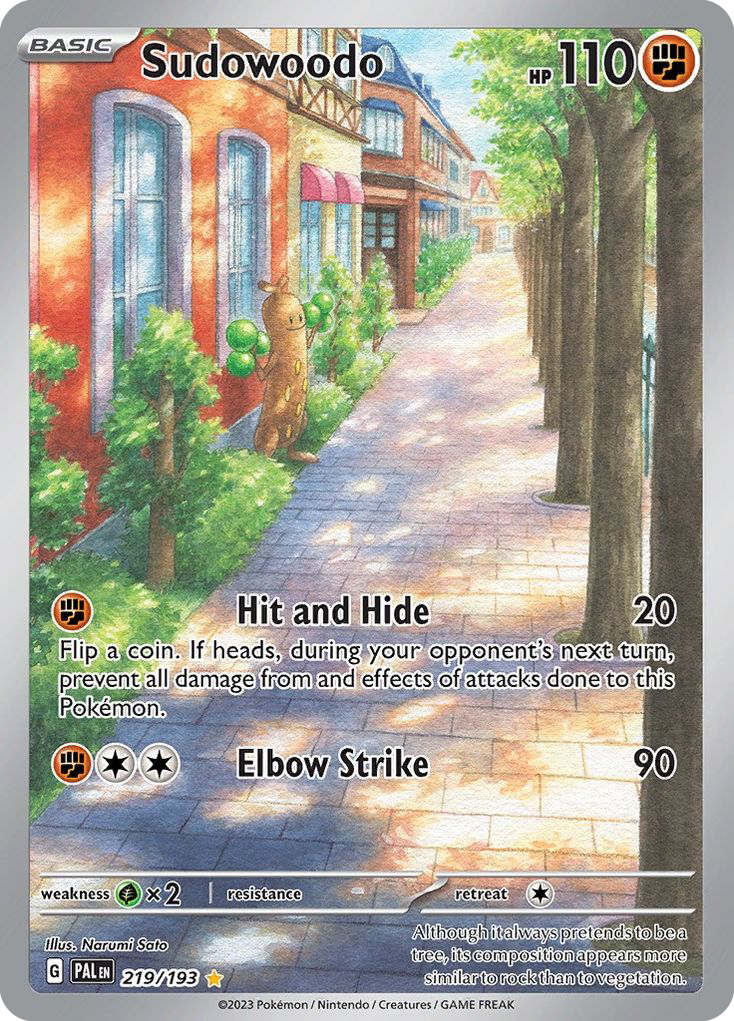 Sudowoodo – Paldea Evolved 219/193 Pokémon card