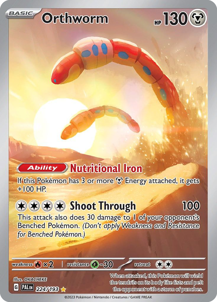 Orthworm – Paldea Evolved 224/193 Pokémon card