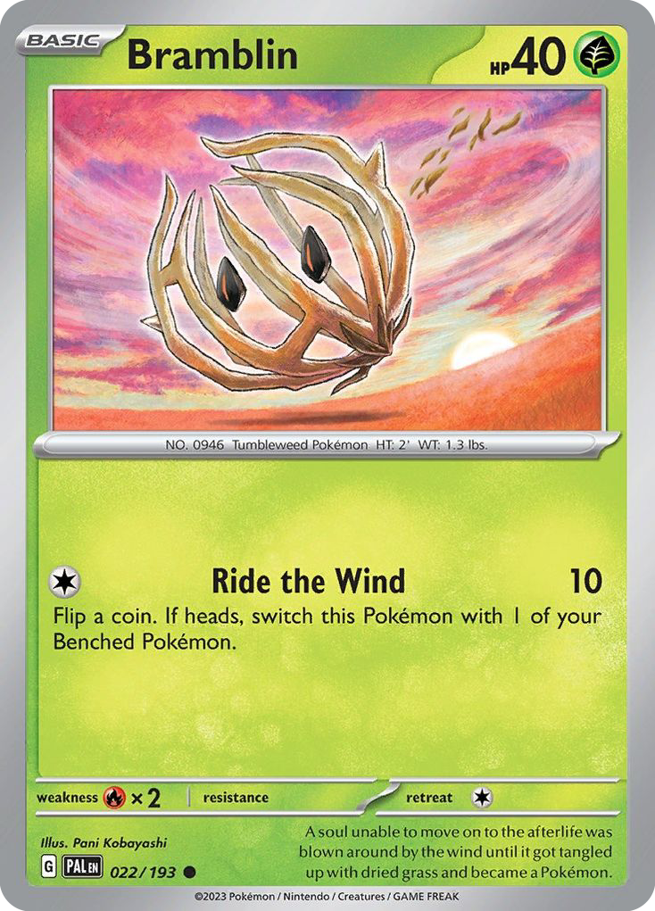 Bramblin – Paldea Evolved 022/193 Pokémon card